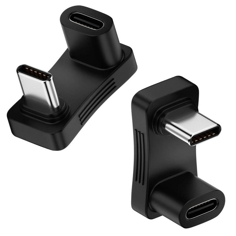AreMe 180 Degree Angle USB C Adapter 2 Pack, 180°