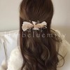 Herbeluemily Hair Clip, Ribbon, Beaded, Chiffon, Sheer, Formal, Pink