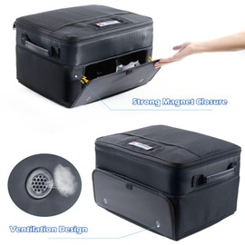 VIGEGARI Upgraded Golf Trunk Organizer Storage with Separate Compartment for 2 Pair Shoes Up to US Mens 16, Golf Car Locker Organizer for Golf Balls, Golf Gloves, Golf Accesories for Men, Golf Gifts