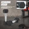 MADOG Hex-Dumbbells, Rubber Coated Cast Iron Dumbbell Set, Hand Weights