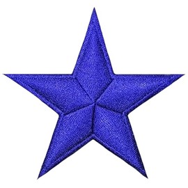Ranger Return Star Shape Sign Symbol Logo Badge Sew on Iron on Embroidered Applique Patch - Dark Blue (Iron-Star-Dark-Blue)