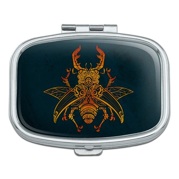 Steampunk Stag Beetle Rectangle Pill Case Trinket Gift Box