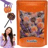 Fruidles Orange & Grape Pumpkin Tattoo Lollipop Suckers Candy, Great