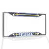 Fastasticdeals Metal Insert License Plate Frame Sweden with Flag Weatherproof