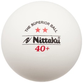 Nittaku NB-1320 Table Tennis Balls, Plastic, 2 Star Balls, Pack of 3