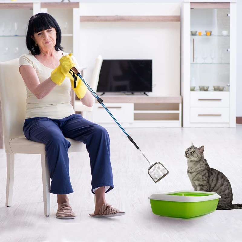 Sand Dipper Metal Cat Litter Scoop – Long Handle Cat