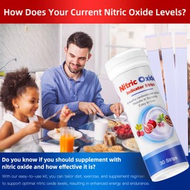 Sooenben Nitric Oxide Test Strips, Test Salivary Nitrite Levels, Monitoring The Effect of Nitric Oxide Supplements, Nitric Oxide Indicator Strips, Easy to Use and Fast Result