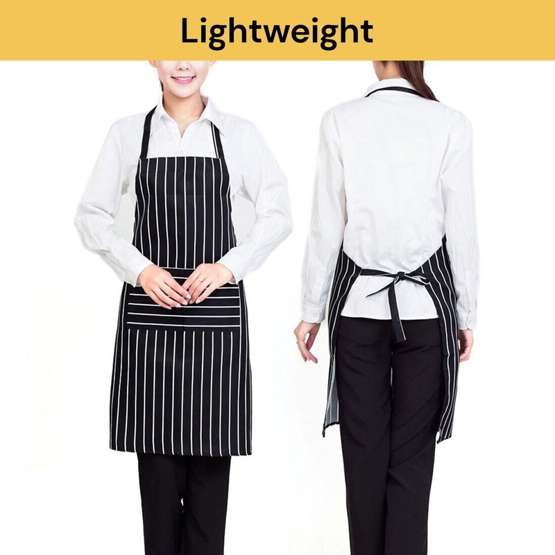 EZONEDEAL Bib Apron, Unisex Aprons Adjustable Waterdrop Resistant With 2
