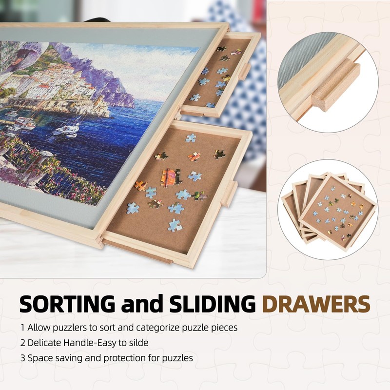 ALL4JIG 2000 Pieces 2-in-1 Tilting & Rotating Puzzle Board for