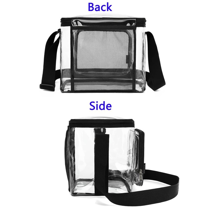 FlowFly Clear Lunch Bag Adult Large Heavy Duty Transparent Stadium