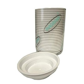 INERRA Floral Junior Bowls - White Round Plastic Florist Dishes for Foam Cylinders (Pack of 25)