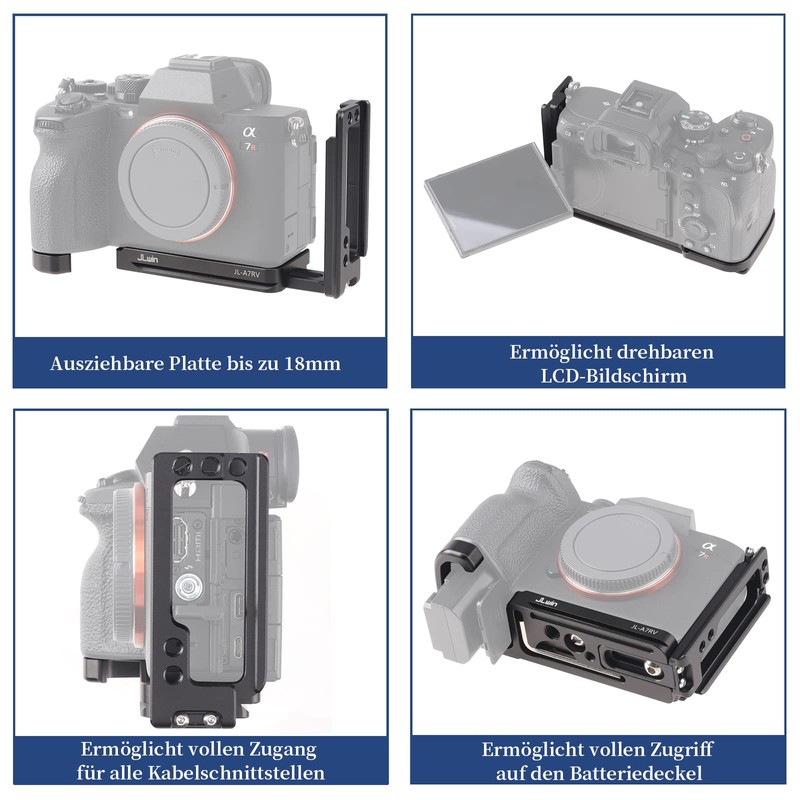 FOTGA Quick Release Plate L-Angle Vertical L-Bracket Plate for Sony