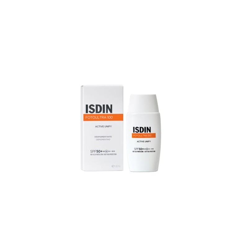 ISDIN FotoUltra 100 Active Unify SPF 50+, Protector Solar Facial,
