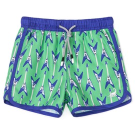 SURF CUZ Boys Swim Trunks Retro Toddler Boy Swimsuit Shorts Quick Dry Swimming Trunks Bathing Suit 08 Green Bass 10/12