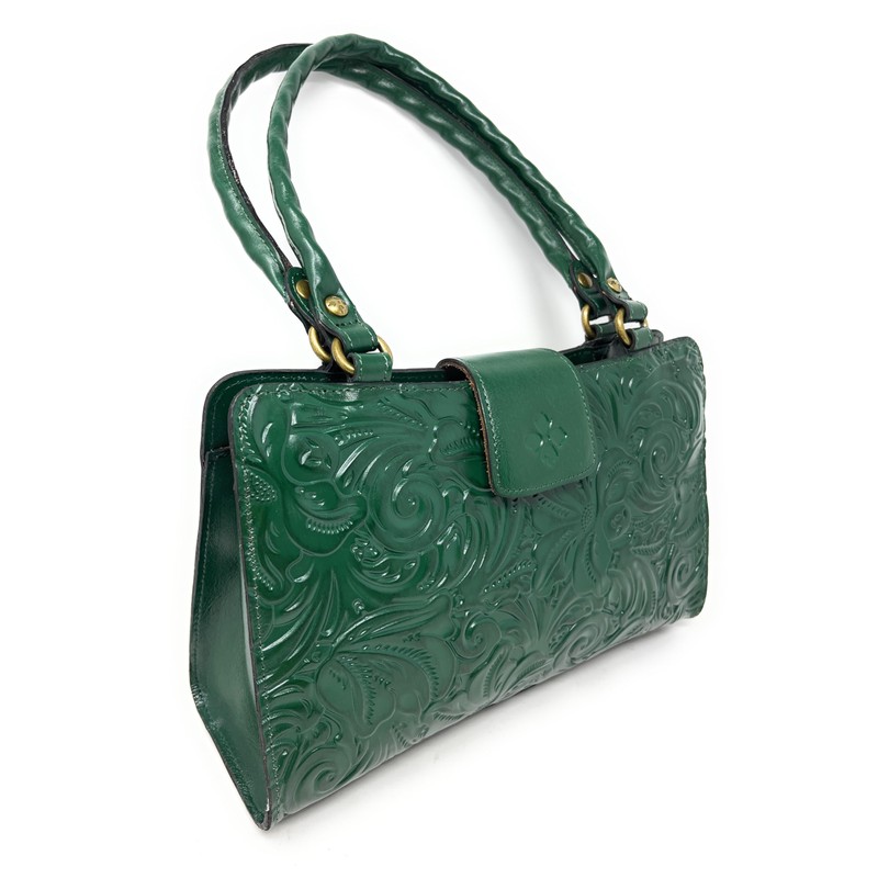Patricia Nash Rienzo Leather Satchel, Soft Green