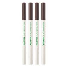 Innisfree Flat Eyebrow Auto Pencil 0.3g, No. 6 Dawn Urban Brown, 4 pcs / 이니스프리 납작 아이브로우 오토펜슬 0.3g, 6호동트기전어반브라운, 4개