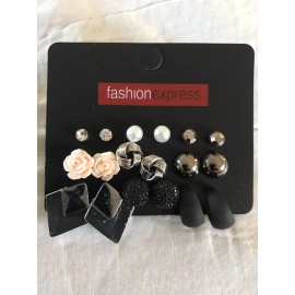 Unbranded Earrings 9 pair set pack stud post