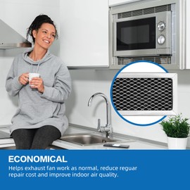 W10845250 W10892387 Microwave Charcoal Grease Filter Replaces for Whirlpool, Maytag, Amana Over-The-Range Microwave W10845250 4455038 AP6036051 PS11769323 5-1/4” X 3-1/4” X 3/8” (2 Pack)