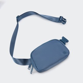 Pander - Riñonera de nailon con doble cierre para todas partes, Azul índigo, Una talla, Sólido