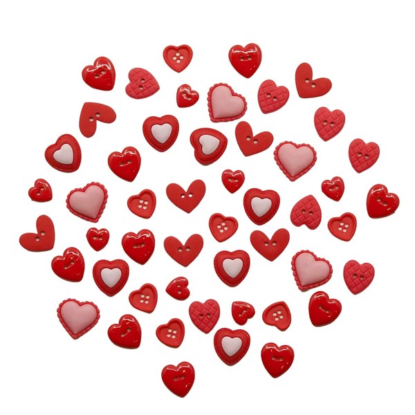 Buttons Galore & More Heart Assortment Button Super Value Pack
