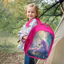 Unicorn Backpack for Kids Girls Boys School Bag Cute Backpacks With Lunch Pack Pencil Case 3pcs Children Bookbag Set