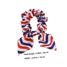 Ipetboom Independence Day Hair Scrunchies Striped Hair Ring Ponytail Holders Comfortable
