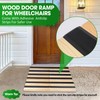 Wooden Threshold Ramp for Home Steps, 4" Rise Door Ramp