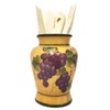 CASAVERO Kitchen Utensil Holder with Tools Grape Tuscany Decor