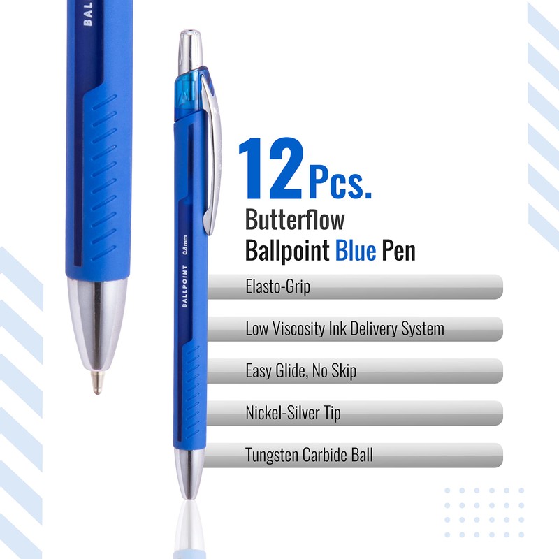 Cello Ballpoint Pens Butterflow Clic Retractable Ball pen | Medium