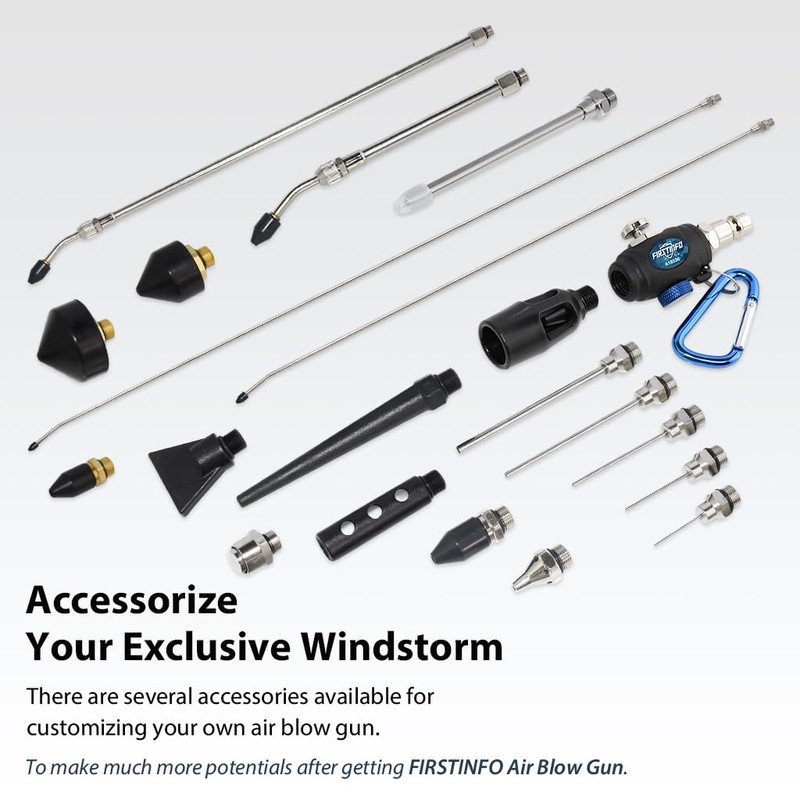FIRSTINFO A18536EU Mini Type Air Duster | Air Blow Gun,