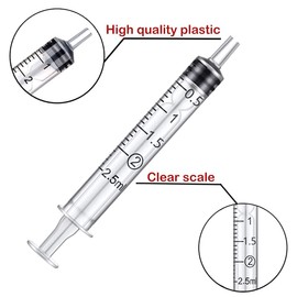 2ml Syringe, Individually Sealed Package for Feeding Pets or Small Animals, can Also be Used for Measuring Liquids, Scientific Experiments, Medical Experiments(30 pack)