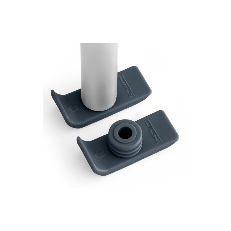 1 Pair Durable Ski Glides for Drive Walkers (Gray)