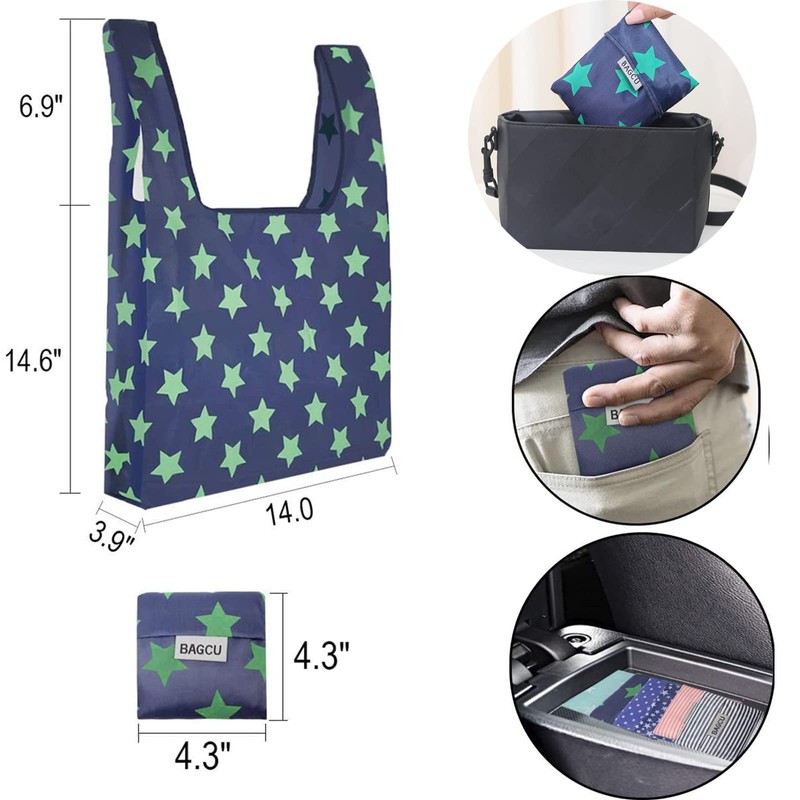 12-Pack Bolsas Ecológicas, Bolsa de Compras Portátil Reutilizable, Bolsas de