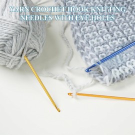 3 x crochet hooks, knitting needle with hole eyelet for knitting, crochet swing