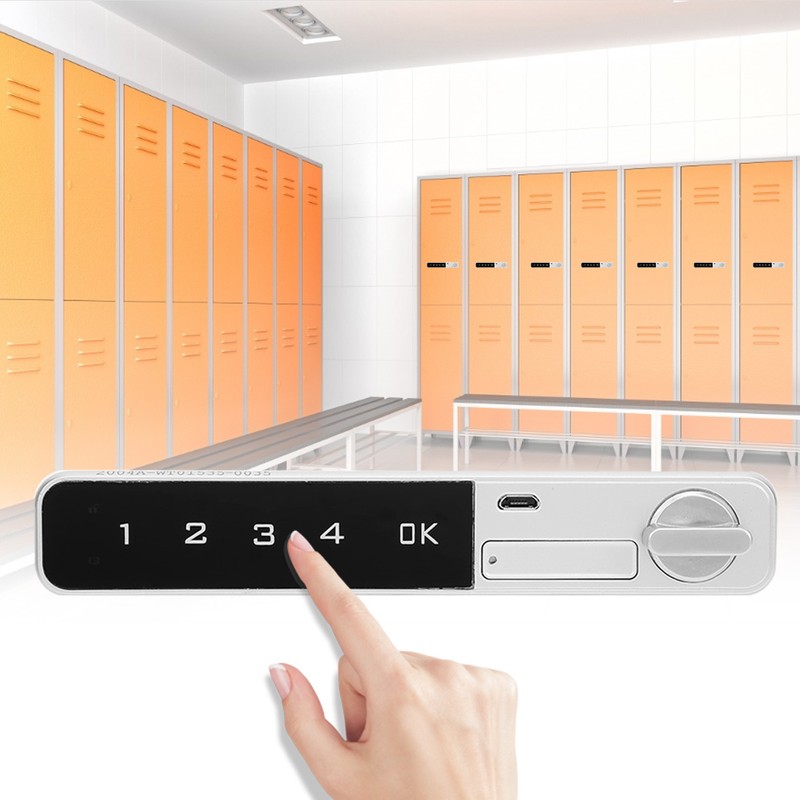 Smart Password Lock Zinc Alloy Touch Keypad Flat Bolt for