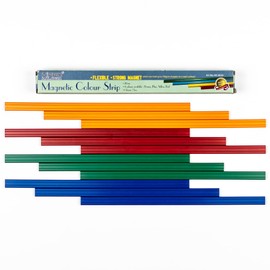 8 Inch Color Magnetic Bar/Strip for Whiteboard, Fridge - Box of 12 Pieces