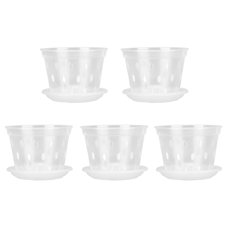 5 Sets Orchid Flower Pot Breathable Clear Orchid Planting Pot