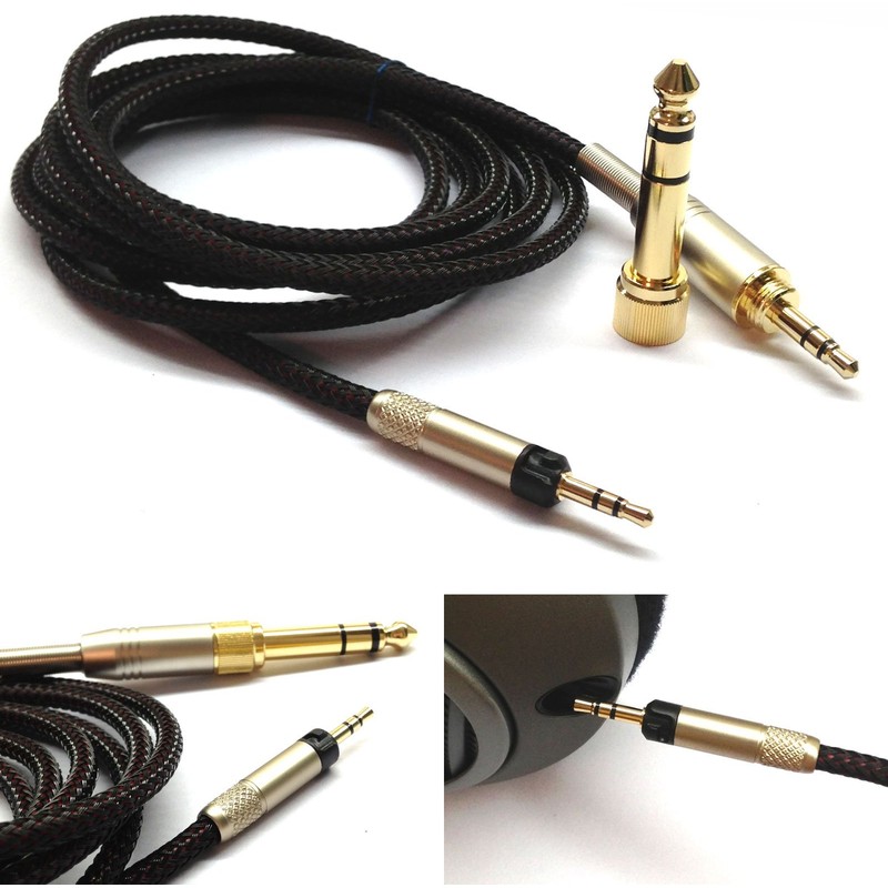 1.2m/1.5m Replacement Audio upgrade Cable For Audio Technica ATH-M50x ATH-M40x