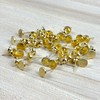 QINEHONS Metal Gold Push Pins, Multipurpose Flat Thumb Tacks for