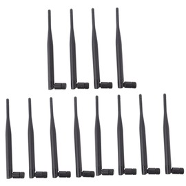 Gatuida 12pcs Dual-Band WiFi Antenna SMA Connector for Wireless Routers Stable Signal Strength Omnidirectional Gprs Aerial Black