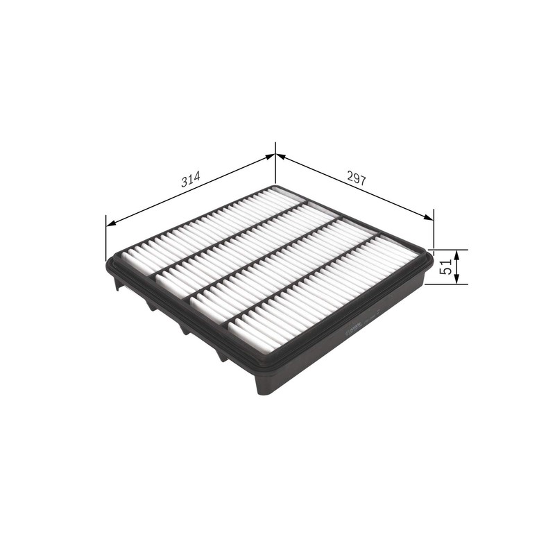 Bosch F026400296 Air Filter, Set of 2