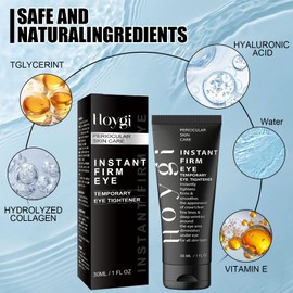 Pack of 2 Instant Firm Eye Cream, with Hyaluronic & Collagen, Instant Firm Eye Tightening Cream, Against Dark Circles and Eye Bags, Wrinkles, Slip-on Eyelids and Swelling, Random Delivery