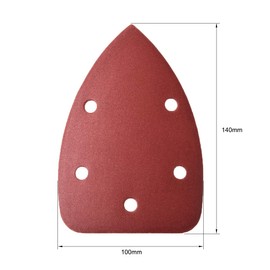 sourcing map Detail Sander Sandpaper, Triangular Sanding Paper, Hook and Loop Sanding Pads, Triangle Oscillating Multi Tool, 320 Grits 5 Holes, 10pcs