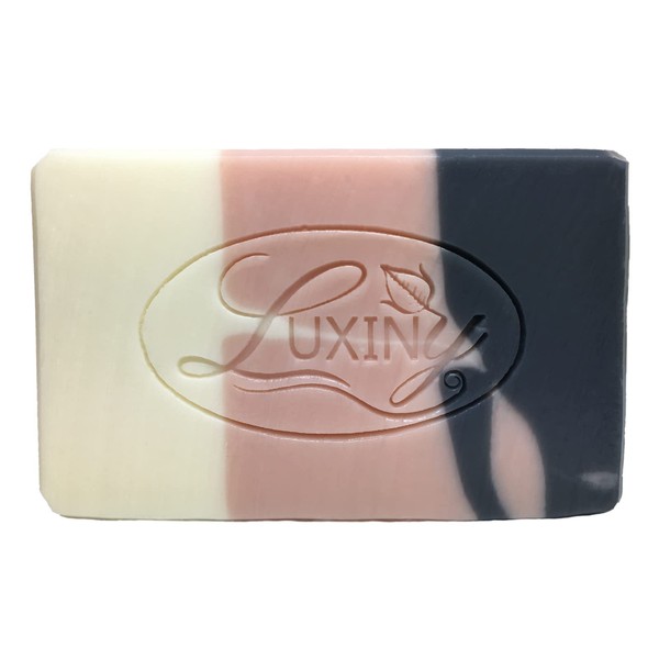 Luxiny Natural Soap Bar, Tea Tree Mint Charcoal Handmade Body Soap and Bath Soap Bar is a Palm Oil Free Vegan Castile Soap with Essential Oils for All Skin Types Including Sensitive Skin (Single)