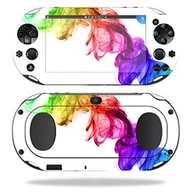 MightySkins Skin Compatible with Sony PS Vita (Wi-Fi 2nd Gen) wrap Cover Sticker Skins Rainbow Smoke