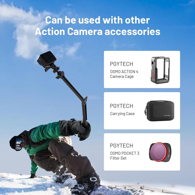 PGYTECH CapLock MantisPod Z, Video Vloggingd for DJI OSMO Action