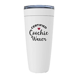 Salon Waxer White Edition Viking Tumbler 20oz - Coochie Waxer - Salon Esthetician Cosmetologist Beauty Advisor Professional Waxing Specialist Therapist Beautician