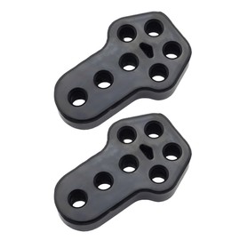 Haverain Set of 2 Muffler Hanging Rubber, Exhaust Pipe Rubber, Exhaust Pipe Hanger, Reinforced Muffler, Vibration Reduction, Shock Absorption, 3 Adjustable Heights, 7 Holes