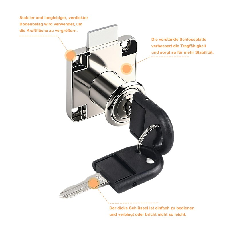 Cabinet Lock with Key, Pack of 6 Security Cabinet Lock,