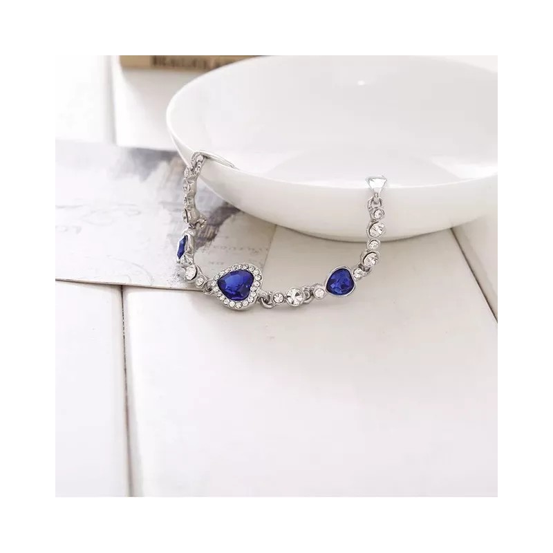 Importacion Brazalete Esclava Pulsera Titanic Corazón Del Mar Azul